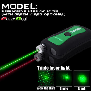 30mW Green DISCO LASER Portable Kaleidoscope - Click Image to Close